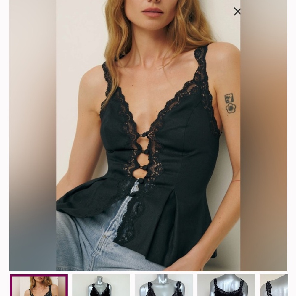 Reformation Josephine Linen Top